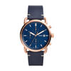 Picture of Fossil Men’s Chronograph Commuter Navy Leather Strap Watch FS5404