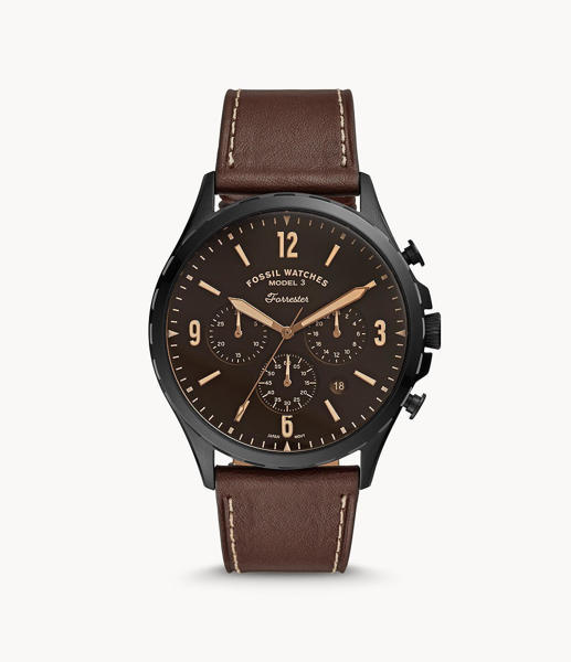 Picture of Fossil Men’s Forrester Chronograph Brown Leather Watch FS5608