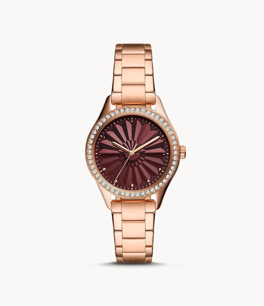Picture of Fossil Women’s Rye Three-Hand Rose Gold-Tone Stainless Steel Watch BQ3768