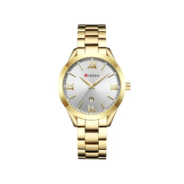 Picture of Curren C9007L Classic Women Watch with Date – Gold & White