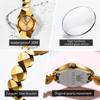 Picture of OLEVS 7007 Luxury Classic Tungsten Steel Strap Fashion business Quartz Watch for Women- Gold