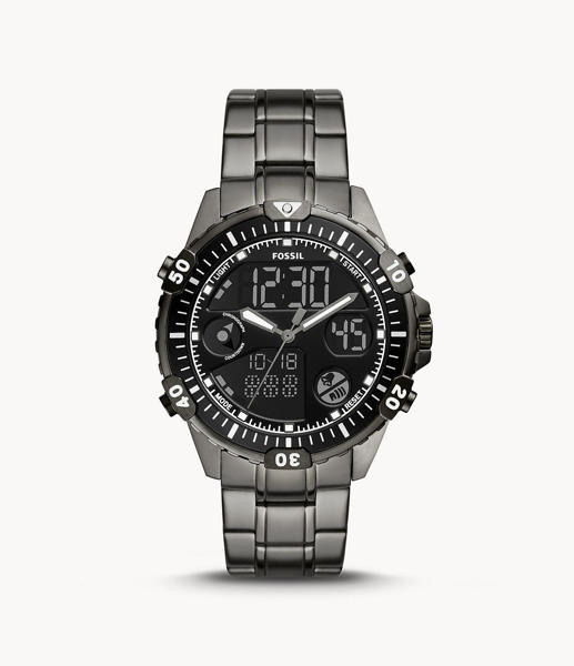 Picture of Fossil Men’s Garrett analogue-Digital Smoke Stainless Steel Watch FS5782