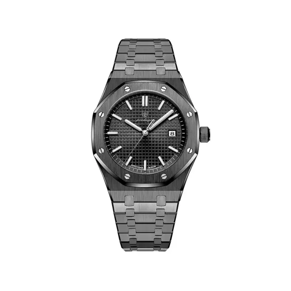 Picture of Poedagar 924 Fashion Quartz Stainless steel Men’s Wrist Watch- Black