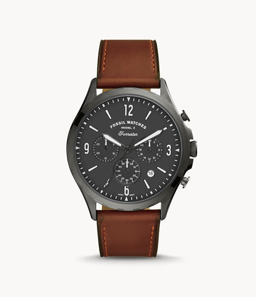 Picture of Fossil Men’s Forrester Chronograph Amber Leather Watch FS5815