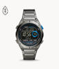 Picture of Fossil Men’s Everett Solar-Powered Digital Smoke Stainless Steel Watch FS5861