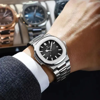 Picture of Poedagar 613 Business Quartz Luxury Stainless Steel Luminous Watch for Men- Silver Black