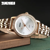 Picture of Skmei 1311 Luxury Women Stainless Steel Quartz Rhinestone Fashion Watch for Ladies- Rose Gold