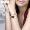 Picture of Skmei 1311 Luxury Women Stainless Steel Quartz Rhinestone Fashion Watch for Ladies- Rose Gold