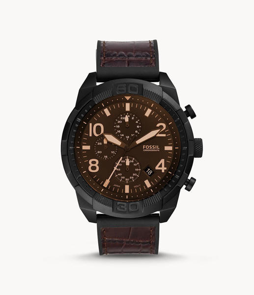 Picture of Fossil Men’s Bronson Chronograph Brown Croco Leather Watch FS5713