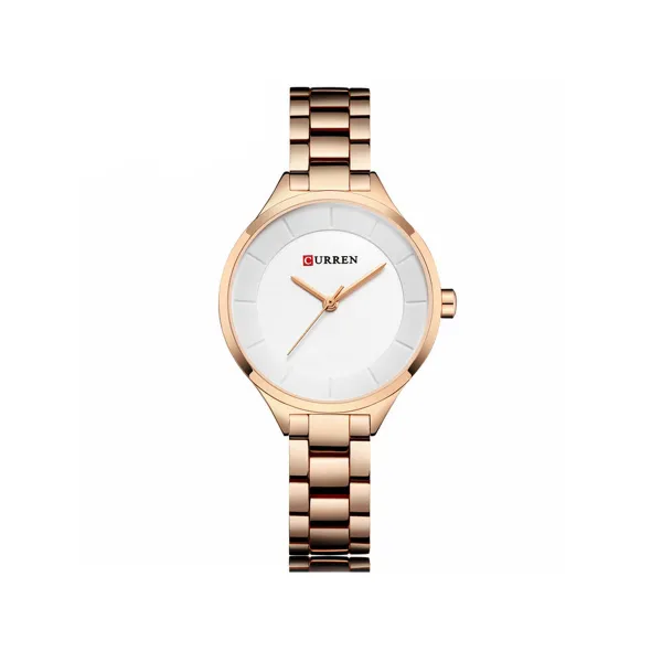 Picture of Curren C9015L Stainless Steel Analog Watch for Women – Rose Gold & White