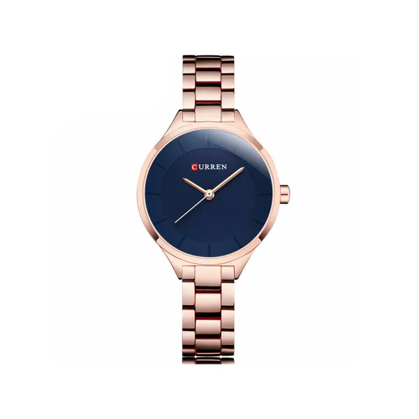 Picture of Curren C9015L Stainless Steel Analog Watch for Women – Rose Gold & Blue