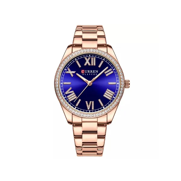 Picture of CURREN 9088 Fashionable Watch for Women –  Rose Gold & Blue