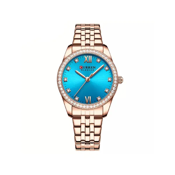 Picture of CURREN 9086 Stainless Steel Watch for Women – Rose Gold & Blue