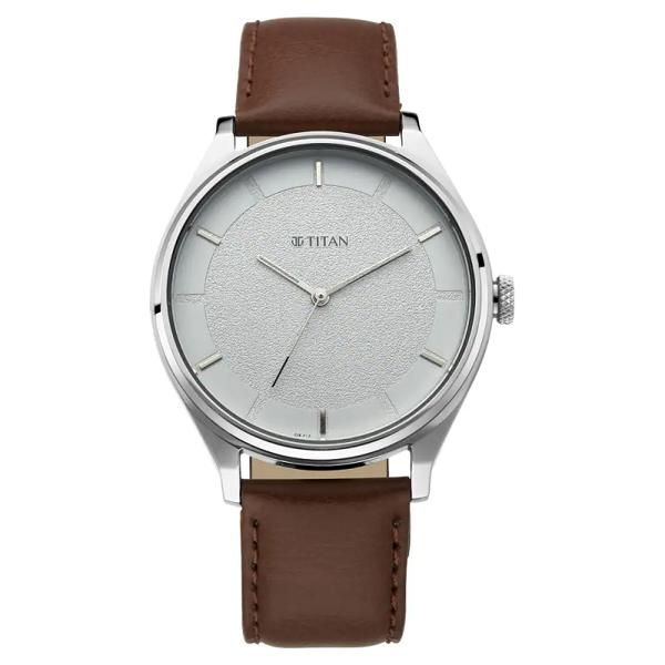 Picture of TITAN Workwear White Dial & Leather Strap Watch 1802SL13