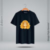 Picture of Round Neck Half Sleeve Cotton T-Shirt - (Black)