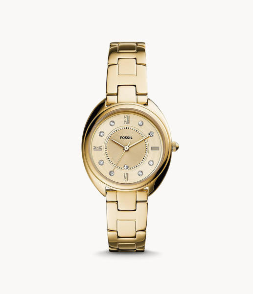 Picture of Fossil Women’s Gabby Three-Hand Date Gold-Tone Stainless Steel Watch ES5071