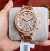 Picture of Michael Kors Women’s Chronograph Parker Rose Gold-Tone Stainless Steel & Rose Glitter Acetate Bracelet Watch MK6285