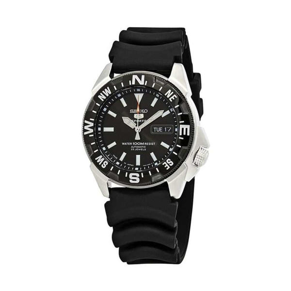 Picture of Seiko Series 5 Automatic Black Dial Men’s Rubber Watch SNZE81J2