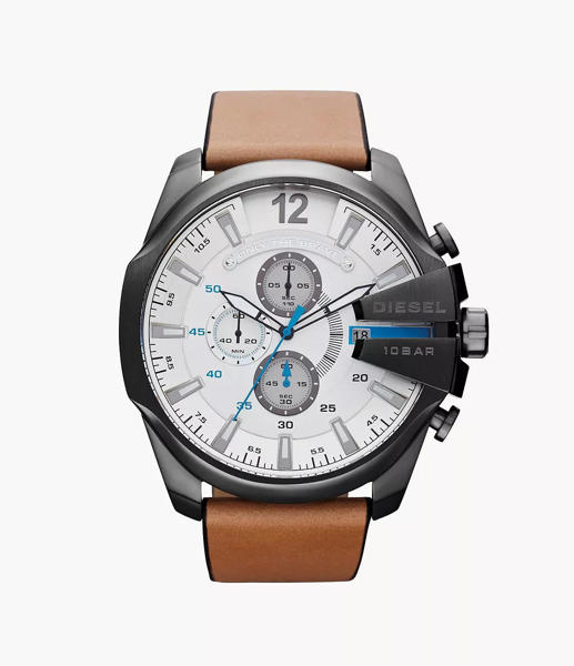 Picture of Diesel Men’s Mega Chief Chronograph Brown Leather Watch DZ4280