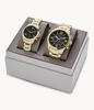 Picture of Fossil His and Her Chronograph Gold-Tone Stainless Steel Watch Gift Set BQ2400SET