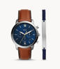 Picture of Fossil Men’s Neutra Chronograph Luggage Leather Watch and Bracelet Set FS5708SET