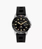 Picture of Fossil Men’s Blue Dive Three-Hand Date Black Silicone Watch FS5947