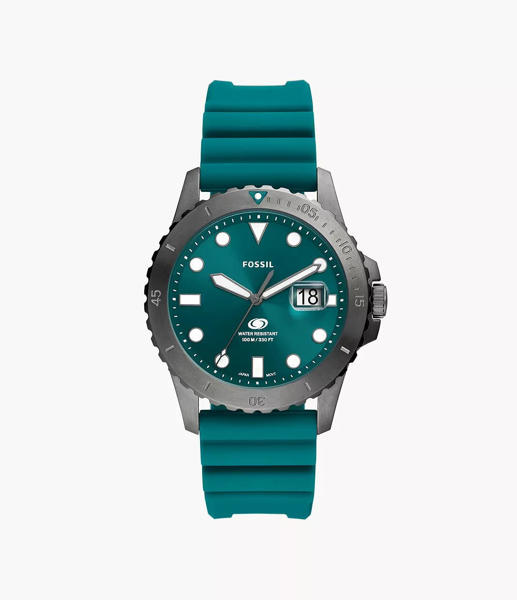 Picture of Fossil Men’s Blue Dive Three-Hand Date Oasis Silicone Watch FS5995
