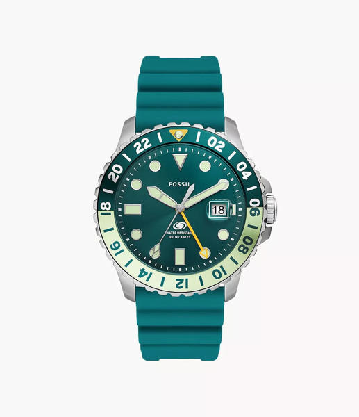 Picture of Fossil Men’s Blue GMT Oasis Silicone Watch FS5992