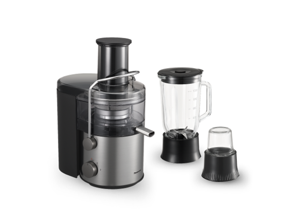 Picture of Panasonic MJ-CB800 Stainless Steel 3-in-1 Wide Tube Juicer, Blender & Grinder