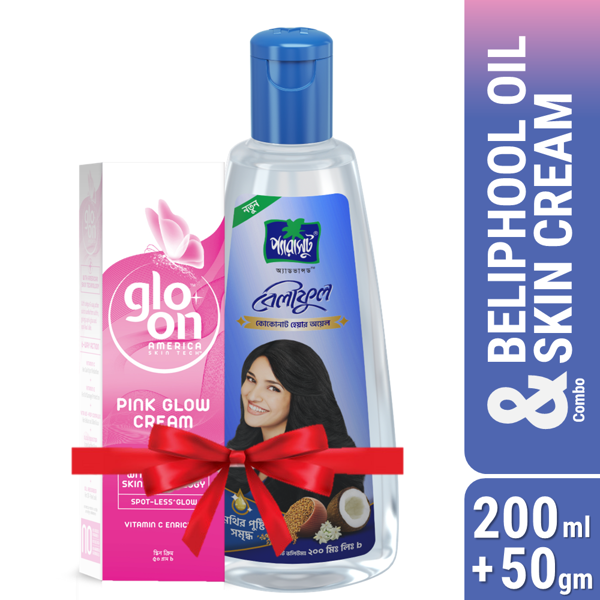 Picture of Parachute Hair Oil Advansed Beliphool 200ml & Glo-On Pink Glow Cream 50g Combo