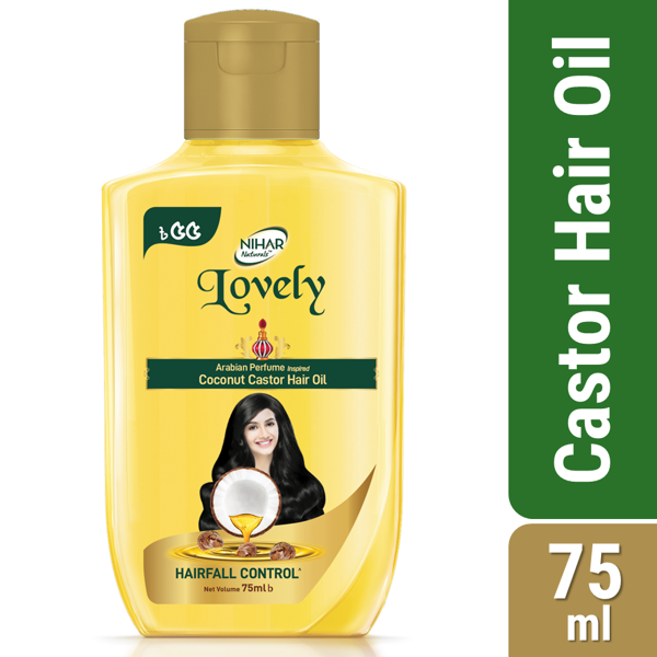 Picture of Nihar Lovely Coconut Castor Hair Oil 75ml