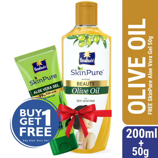 Picture of Parachute SkinPure Beauty Olive Oil 200ml (Free SkinPure Aloe Vera Gel 50g)