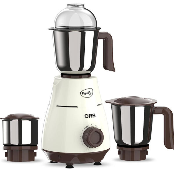 Picture of Pigeon ORB-15597 Mixer Grinder (3 Jars, White)