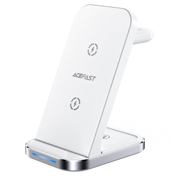 Picture of Acefast E15 Desktop Wireless 15W 3-in-1 Wireless Charger Stand - White