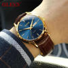 Picture of Olevs 6898 Luxury Leather Strap Quartz Men’s Watch – Brown & Blue