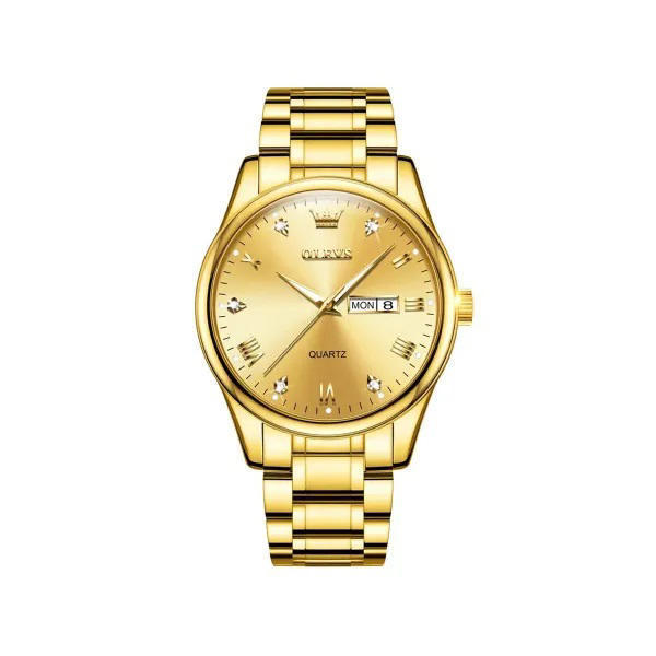 Picture of Olevs 5563G Stainless Steel Watch for Men – Gold