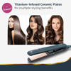 Picture of Philips BHS397/40 Kerashine Titanium Straightener with SilkProtect Technology. Straighten, curl with Instant Shine.