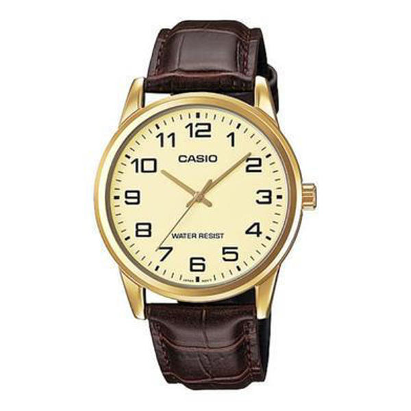 Picture of Casio Enticer Brown Belt Watch MTP-V001GL-9BUDF