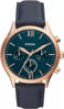 Picture of Fossil BQ2412 Fenmore Multifunction Navy Leather Band Men’s Watch