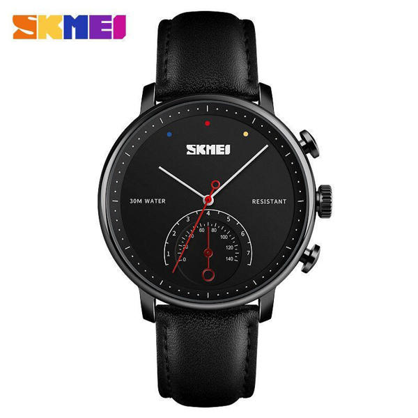 Picture of Skmei 1399 Business Alloy Quartz Leather Strap Watch-Black