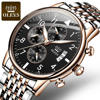 Picture of OLEVS 2869 Luxury Chronograph Stainless Steel Business Series Men’s Wristwatch- Silver Black