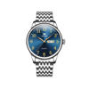Picture of Olevs 5535 Stainless Steel Analog Wrist Watch For Men -Royal Blue & Silver