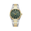 Picture of CURREN 8439 Top Brand Luxury Stainless Steel Quartz Man Wristwatch- Silver Gold & Green