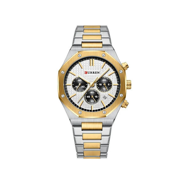 Picture of CURREN 8440 Authentic Stainless steel Band Chronograph special business watch kit watch for Men’s- Silver Gold