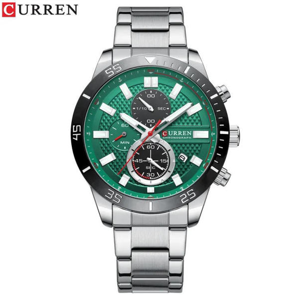 Picture of CURREN 8417 New Quartz Design  Roman Big Dial Stainless Steel Strap Sport  Watch for Men