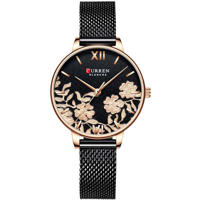 Picture of Curren 9065 Mesh Stainless Steel Watch for Women - Black