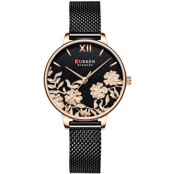 Picture of Curren 9065 Mesh Stainless Steel Watch for Women - Black