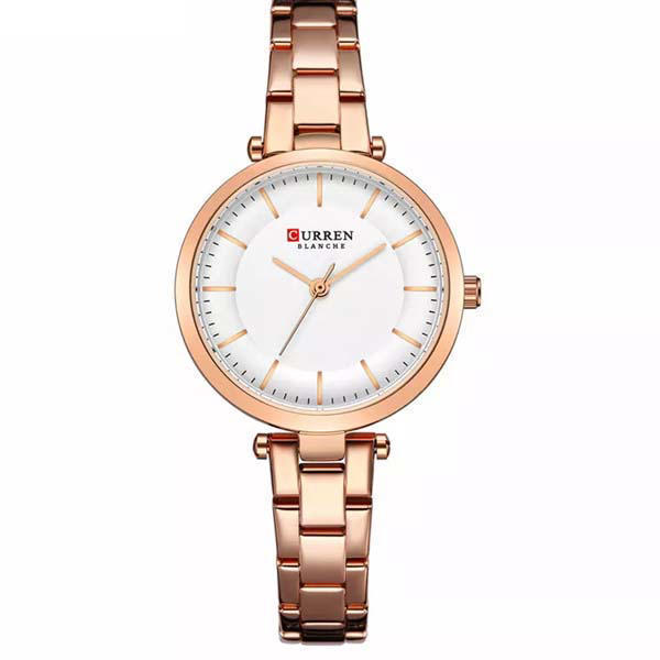 Picture of Curren 9054 Quartz Bracelet Watch for Women – Rose Gold & White