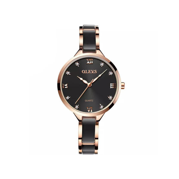Picture of Olevs 5872 Ceramic Quartz Women’s Watch – Black