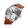 Picture of Skmei 9305 Quartz Leather Men’s Watch - Silver & Brown